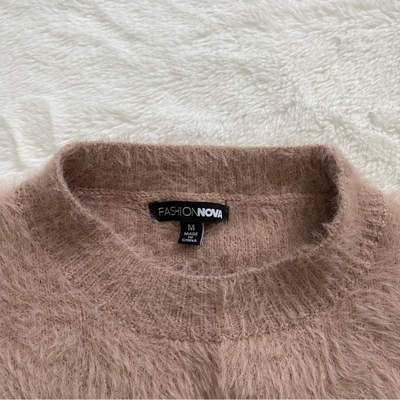 FASHIONNOVA | Cloudy skies fuzzy sweater - pink - Picture 7 of 7